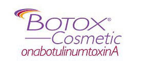 The image shows a logo with text that reads  BOTOX COSMETIC  and features stylized lettering and a graphic element resembling a face mask, suggesting a connection to skincare treatments.