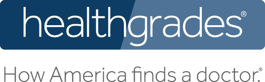 The image features a logo with the text  Healthgrades  prominently displayed at the top, followed by the tagline  HOW AMERICA FINDS A DOCTOR   below it. The logo includes a stylized graphic of a doctor s head and a green checkmark.