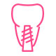The image shows a pink toothbrush with a single bristle sticking out from its head, which is set against a white background.